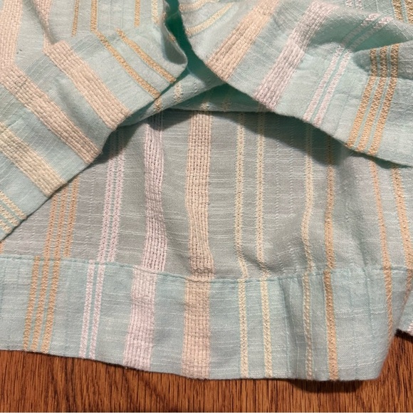 Ace & Jig Light Green Striped Sleeveless Unlined Midi Dress Size XS Crossback - Picture 5 of 9